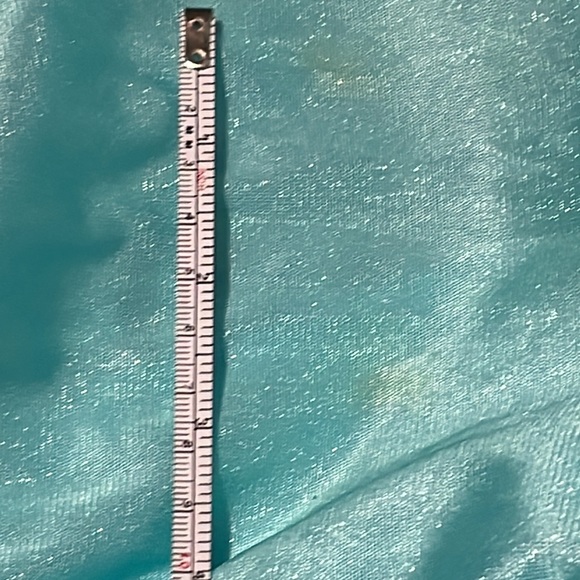 Big Girls Vintage 16 1/2 Aqua Blue Nylon One Piece Pantsuit - Picture 8 of 13